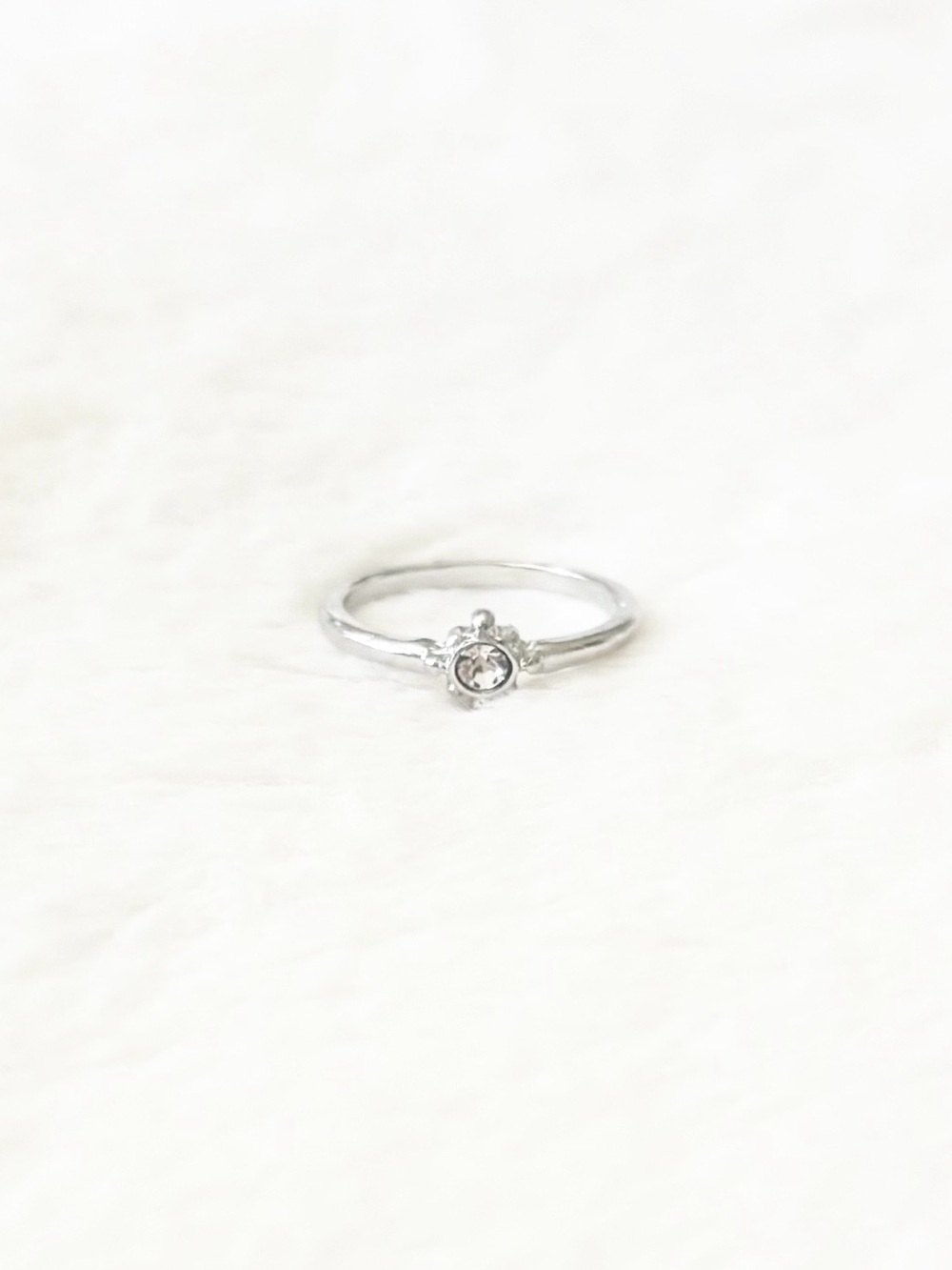 5/$15 🩷 MUST BUNDLE Classic Silver Solitaire Ring with Clear Stone